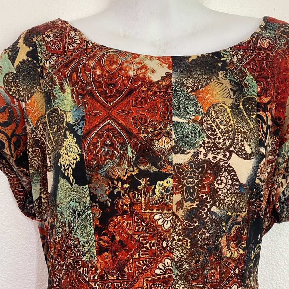 Connected Apparel Multicolor Patchwork Dress - image 5